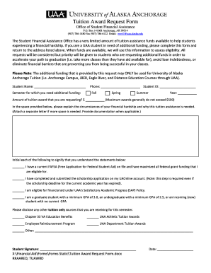 Tuition Award Request Form
