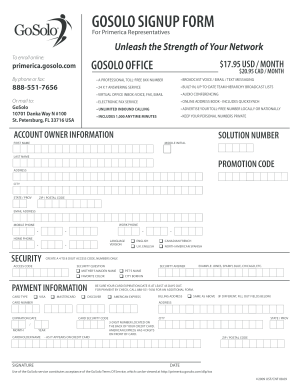 GoSolo Signup Form