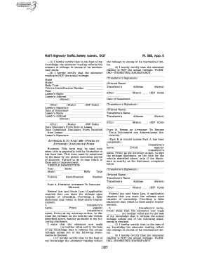 Odometer Disclosure Statement
