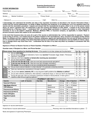 Immunization Consent Form
