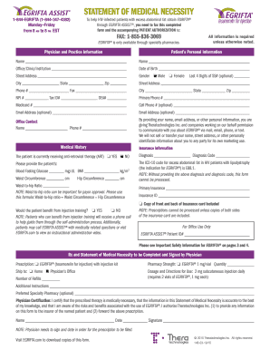 Statement of Medical Necessity for EGRIFTA