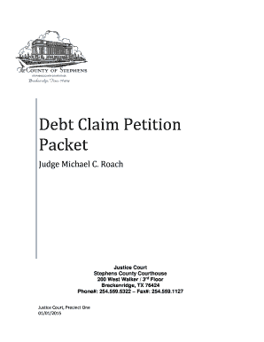Texas Debt Claim Petition