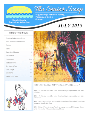Benzie County Council on Aging Newsletter