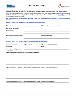 Pet Claim Form