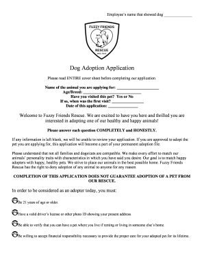 Dog Adoption Application