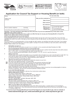 Council Tax Support Application Form