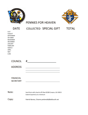 Knights of Columbus Council Financial Report