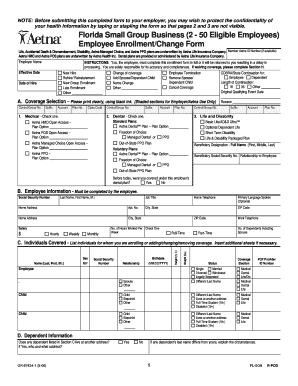 Florida Small Group Employee Enrollment Form