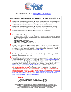 US Passport Replacement Form