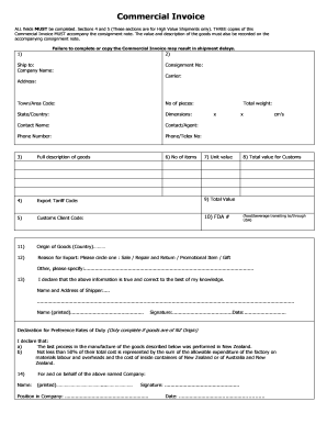 Commercial Invoice
