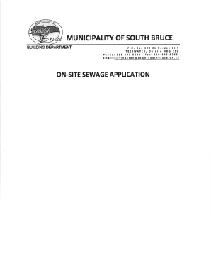 Ontario On-Site Sewage Construction Permit Application