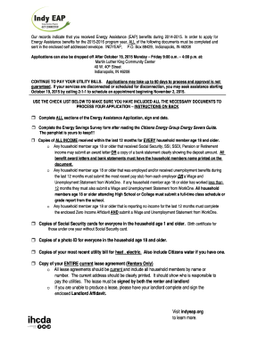 Indiana Energy Assistance Program Application