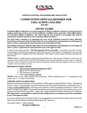 CO-RF FOR COACHES STUDY GUIDE 12-13