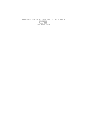 American Cancer Society Form 990