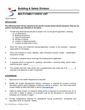 Multi-Family Building Permit Application