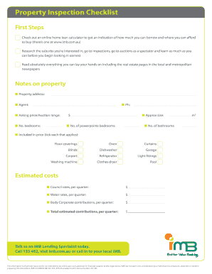 Property Inspection Checklist
