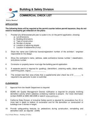 Commercial Building Permit Application Checklist