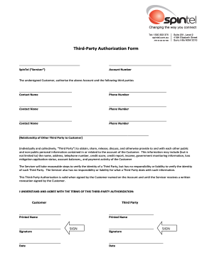 Third-Party Authorization Form