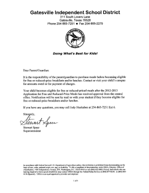 Multi-Child Free and Reduced-Price School Meals Application