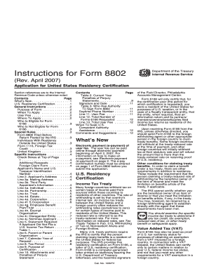 Instructions for Form 8802
