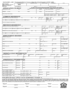 Rental Application Form