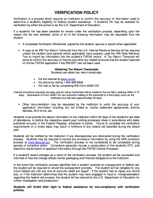 2015-2016 Verification Worksheet