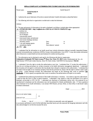 HIPAA Authorization to Disclose Health Information