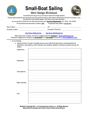 Small-Boat Sailing Merit Badge Workbook