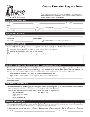 Course Extension Request Form