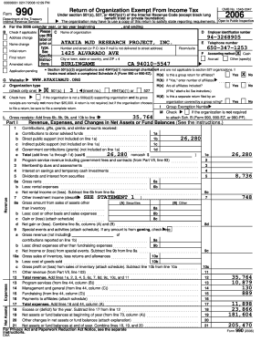 Form 990 Tax Return for Exempt Organizations