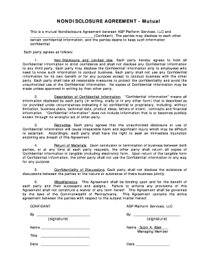 Mutual Non-Disclosure Agreement