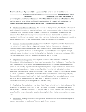 Nondisclosure Agreement