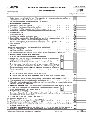 Form 4626 Alternative Minimum Tax—Corporations