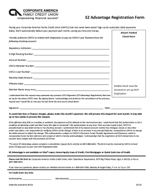 EZ Advantage Registration Form