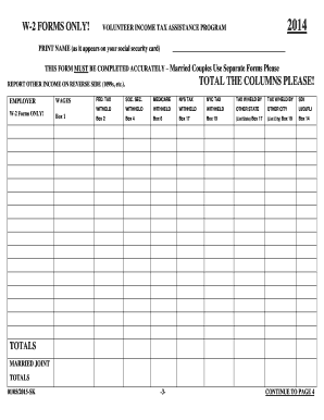 W-2 Form 2014