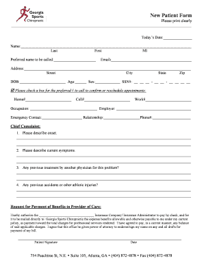 New Patient Form