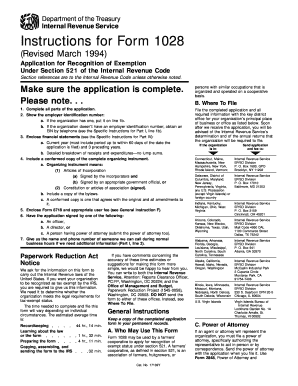 Instructions for Form 1028