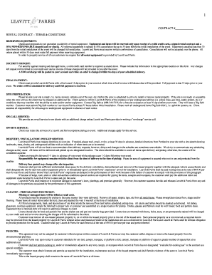 Rental Equipment Contract