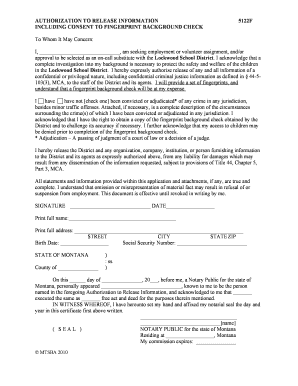 Authorization to Release Information