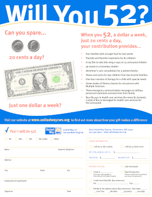 United Way Donation Pledge Form