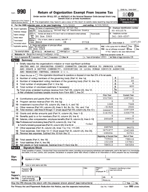 Form 990 Return of Organization Exempt From Income Tax