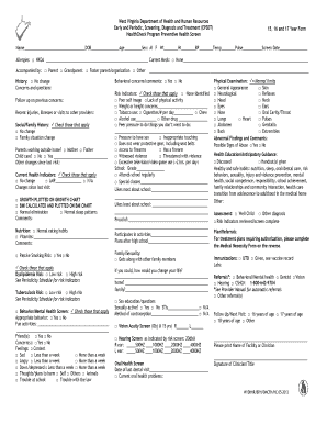 West Virginia HealthCheck Preventive Health Screen