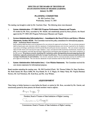 board minutes template