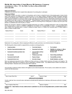 Insurance Policy Replacement Disclosure Form