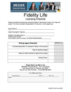 Fidelity Life Producer Appointment Application