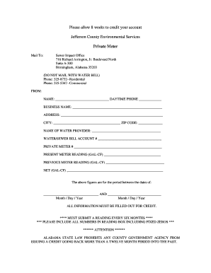 Jefferson County Sewer Impact Credit Form
