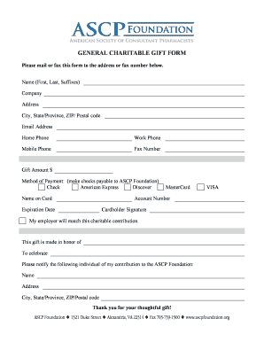 General Charitable Gift Form
