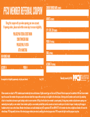 PFCU Member Referral Coupon