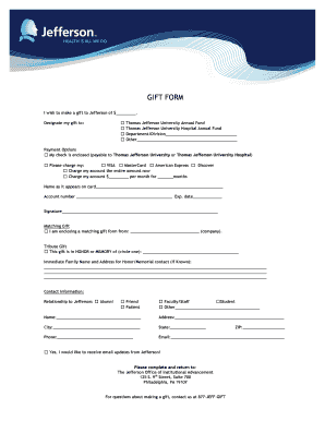 Gift Form