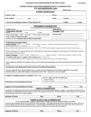 Alabama Tracheostomy Care Authorization Form